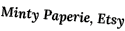 Minty Paperie, Etsy