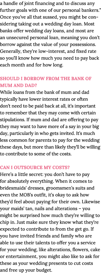 a handle of joint financing and to discuss any further goals with one of our personal bankers   Once you ve all that    