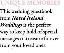 Unique Memories This wedding guestbook from Noted Ireland Weddings is the perfect way to keep hold of special message...