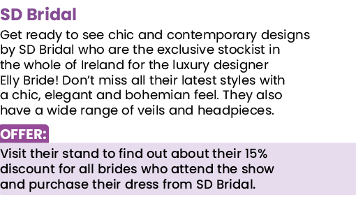 SD Bridal Get ready to see chic and contemporary designs by SD Bridal who are the exclusive stockist in the whole of    