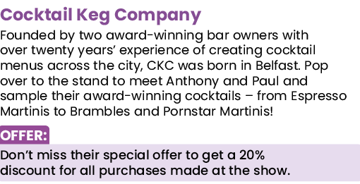 Cocktail Keg Company Founded by two award-winning bar owners with over twenty years  experience of creating cocktail    