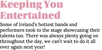 Keeping You Entertained Some of Ireland s hottest bands and performers took to the stage showcasing their talents too   