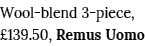 Wool-blend 3-piece,  139 50, Remus Uomo