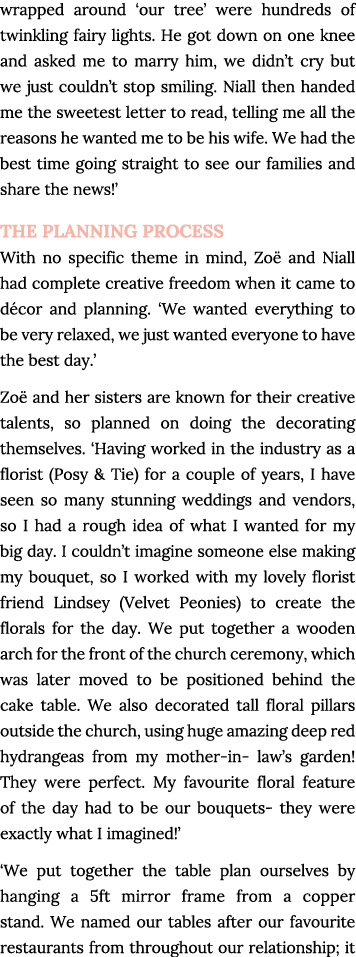wrapped around  our tree  were hundreds of twinkling fairy lights  He got down on one knee and asked me to marry him,   