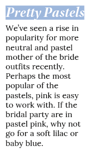 Pretty Pastels We ve seen a rise in popularity for more neutral and pastel mother of the bride outfits recently  Perh   