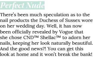Perfect Nude There s been much speculation as to the nail products the Duchess of Sussex wore on her wedding day  Wel   