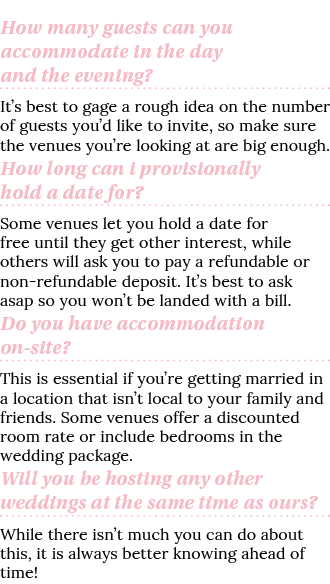 How many guests can you accommodate in the day and the evening  It s best to gage a rough idea on the number of guest   