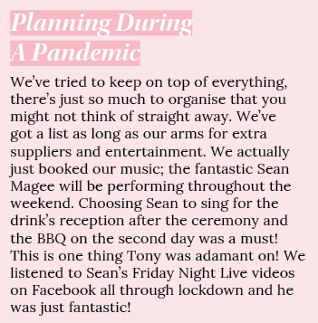 Planning During A Pandemic We ve tried to keep on top of everything, there s just so much to organise that you might    