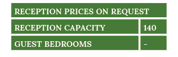 reception Prices on request,Reception capacity,140,guest bedrooms,-