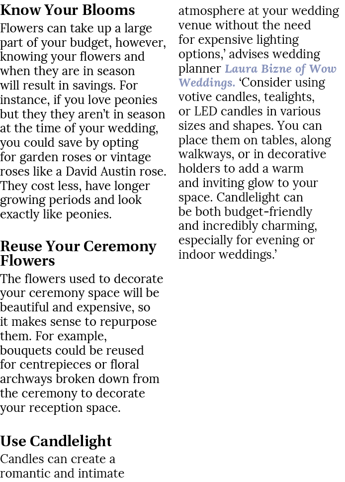 Know Your Blooms Flowers can take up a large part of your budget, however, knowing your flowers and when they are in ...