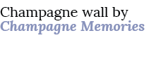 Champagne wall by Champagne Memories