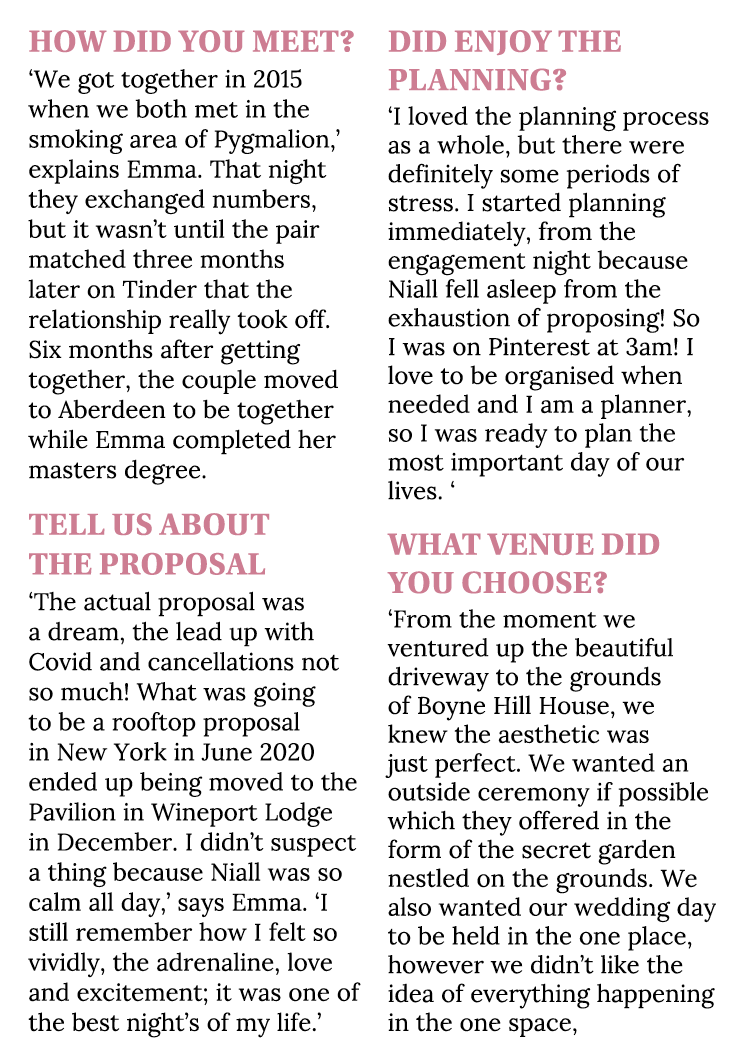 How did you meet? ‘We got together in 2015 when we both met in the smoking area of Pygmalion,’ explains Emma. That ni...