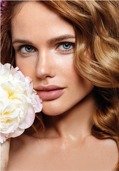 Portrait of a beautiful fashion bride, sweet and sensual. Wedding make up and hair. Flowers. Art modern style. Blue eyes