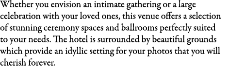 Whether you envision an intimate gathering or a large celebration with your loved ones, this venue offers a selection...