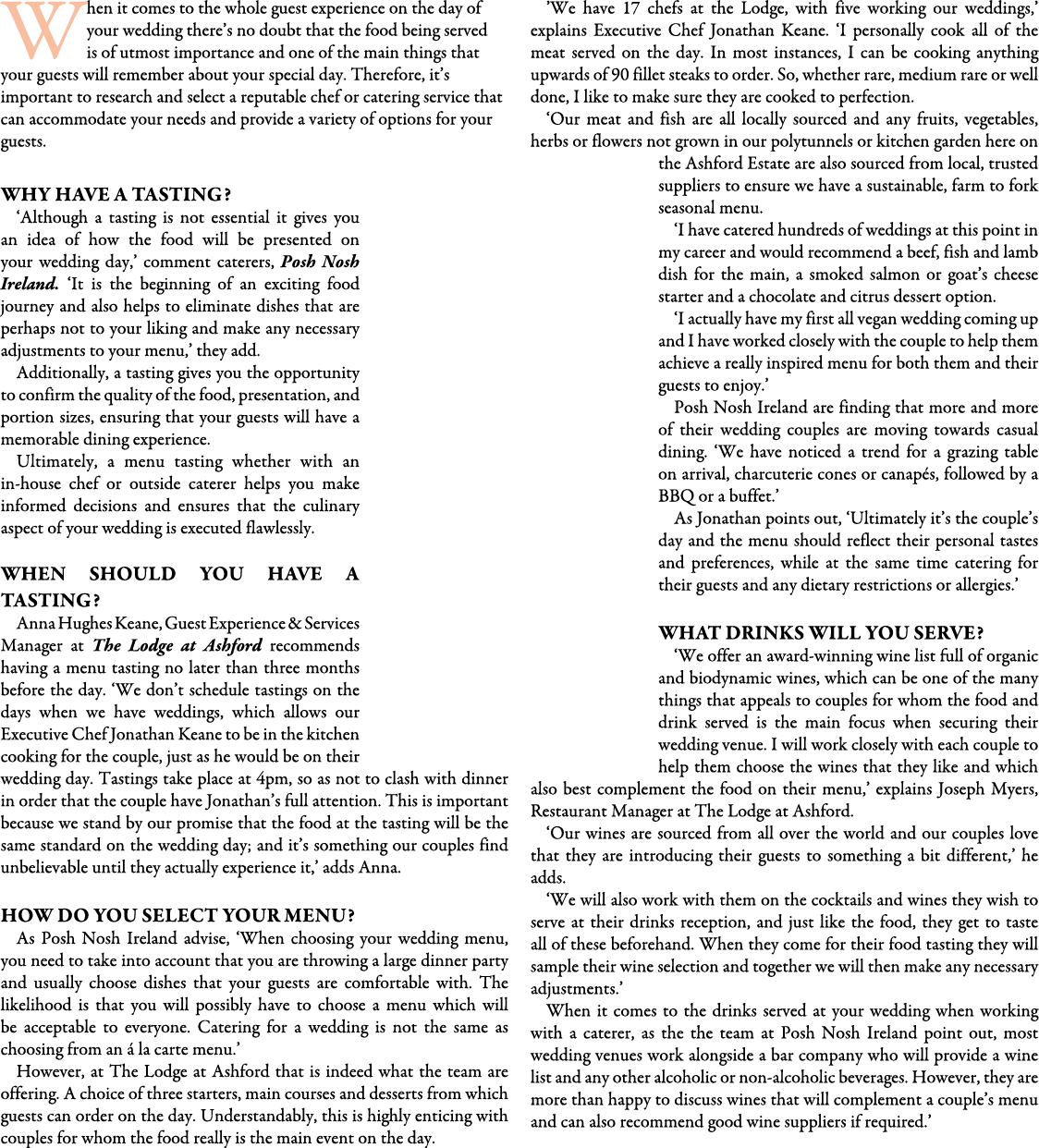 When it comes to the whole guest experience on the day of your wedding there’s no doubt that the food being served is...