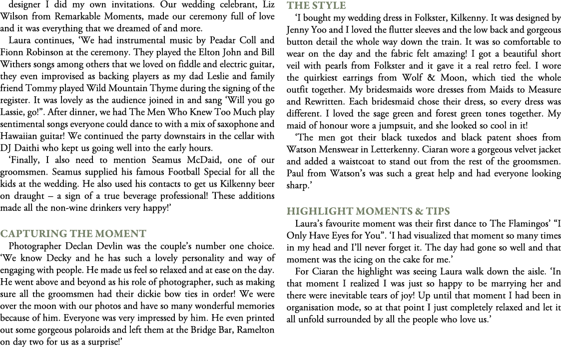 designer I did my own invitations. Our wedding celebrant, Liz Wilson from Remarkable Moments, made our ceremony full ...