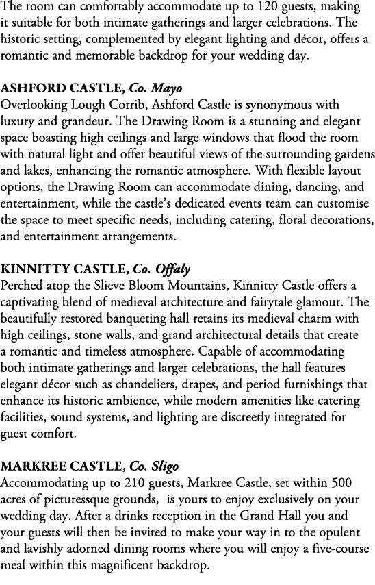 The room can comfortably accommodate up to 120 guests, making it suitable for both intimate gatherings and larger cel...