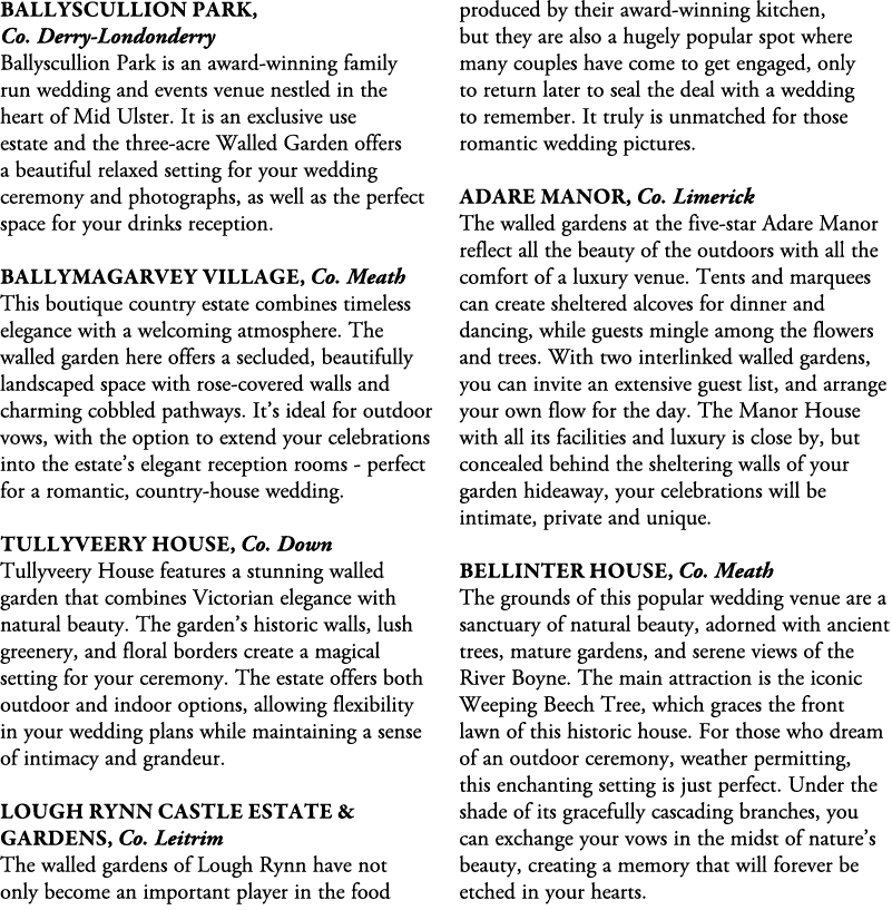 Ballyscullion Park, Co. Derry Londonderry Ballyscullion Park is an award winning family run wedding and events venue ...