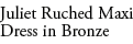 Juliet Ruched Maxi Dress in Bronze