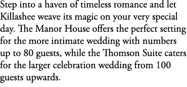 Step into a haven of timeless romance and let Killashee weave its magic on your very special day. The Manor House off...