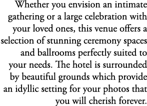 Whether you envision an intimate gathering or a large celebration with your loved ones, this venue offers a selection...