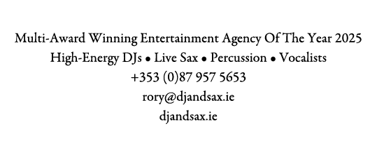 DJ and Sax® Multi Award Winning Entertainment Agency Of The Year 2025 High Energy DJs • Live Sax • Percussion • Vocal...