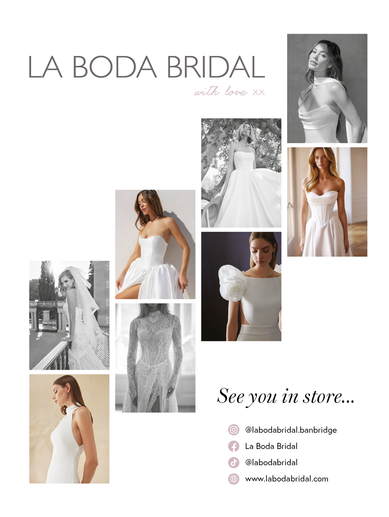 A magazine cover with a woman in a white dress. Description generated by AI