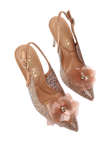 A pair of shoes with a flower design. Description generated by AI