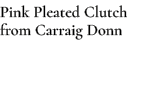 Pink Pleated Clutch from Carraig Donn