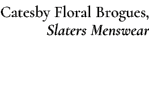 Catesby Floral Brogues, Slaters Menswear