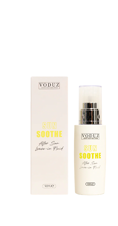 A white box with a white bottle of sun soothe lotion. Description generated by AI
