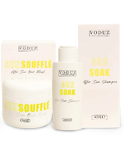 A box of soaps and lotions. Description generated by AI