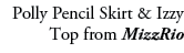 Polly Pencil Skirt & Izzy Top from MizzRio