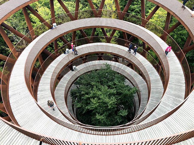 Tourist attraction in forest at Gisselfeld, Denmark
