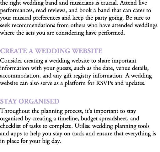 the right wedding band and musicians is crucial. Attend live performances, read reviews, and book a band that can cat...