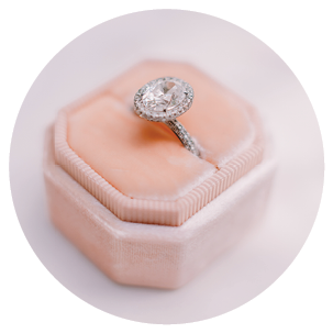 engagement ring with diamond. Beautiful luxury engagement ring. Wedding fine art photo