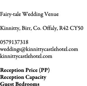 Kinnitty Castle Hotel Fairy-tale Wedding Venue Kinnitty, Birr, Co. Offaly, R42 CY50 0579137318 weddings@kinnittycastl...