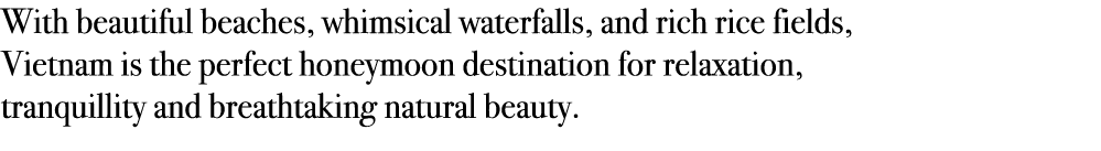 With beautiful beaches, whimsical waterfalls, and rich rice fields, Vietnam is the perfect honeymoon destination for ...