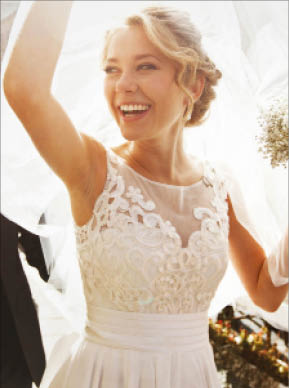 caucasian happy romantic young couple celebrating their marriage