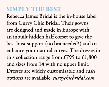 SIMPLY THE BEST Rebecca James Bridal is the in house label from Curvy Chic Bridal. Their gowns are designed and made ...