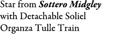 Star from Sottero Midgley with Detachable Soliel Organza Tulle Train