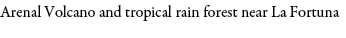 Arenal Volcano and tropical rain forest near La Fortuna