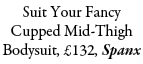 Suit Your Fancy Cupped Mid Thigh Bodysuit, £132, Spanx
