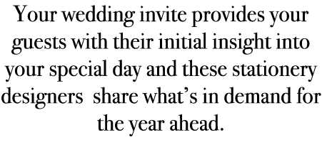 Your wedding invite provides your guests with their initial insight into your special day and these stationery design...