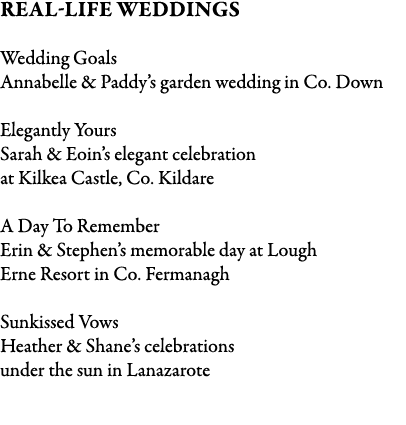 real life weddings Wedding Goals Annabelle & Paddy’s garden wedding in Co. Down Elegantly Yours Sarah & Eoin’s elegan...