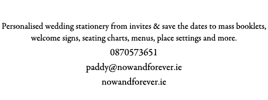 Now & Forever Personalised wedding stationery from invites & save the dates to mass booklets, welcome signs, seating ...