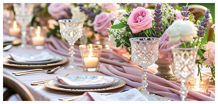 outdoor elegant garden party table inspiration