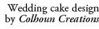 Wedding cake design by Colhoun Creations 