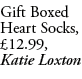 Gift Boxed Heart Socks, £12.99, Katie Loxton