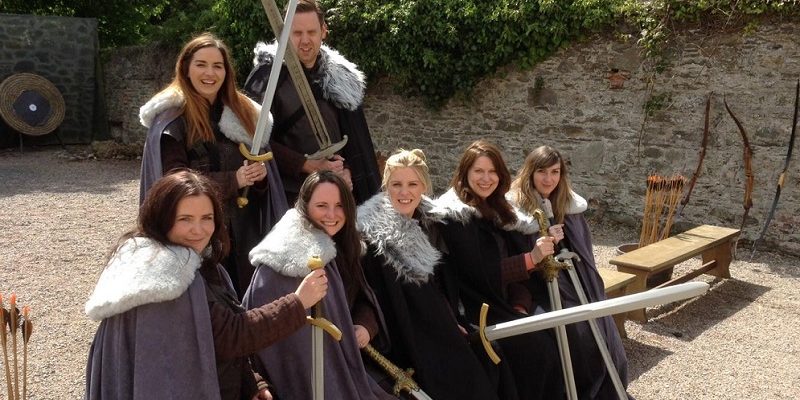 group dressed up as game of thrones